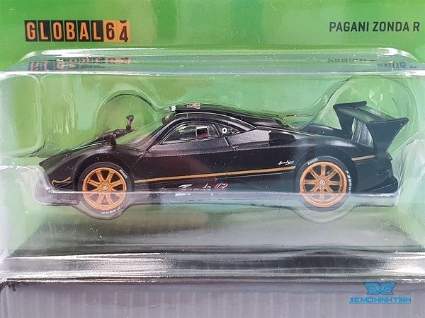 Xe Mô Hình Pagani Zonda R 1:64 Tarmac Works ( Đen Nhám )