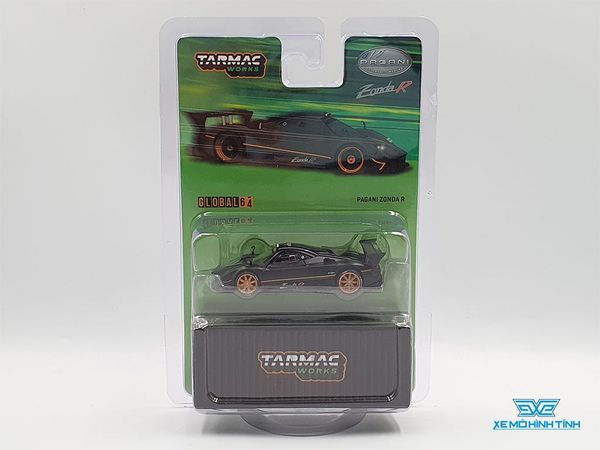 Xe Mô Hình Pagani Zonda R 1:64 Tarmac Works ( Đen Nhám )