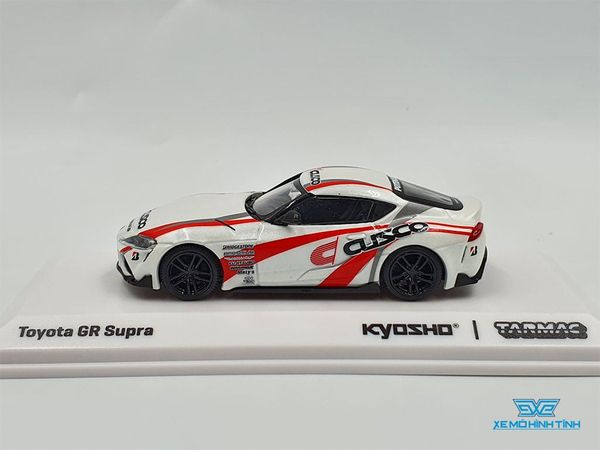 Xe Mô Hình Toyota GR Supra CUSCO 1:64 Tarmac Works/Kyosho (Trắng)