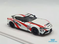 Xe Mô Hình Toyota GR Supra CUSCO 1:64 Tarmac Works/Kyosho (Trắng)