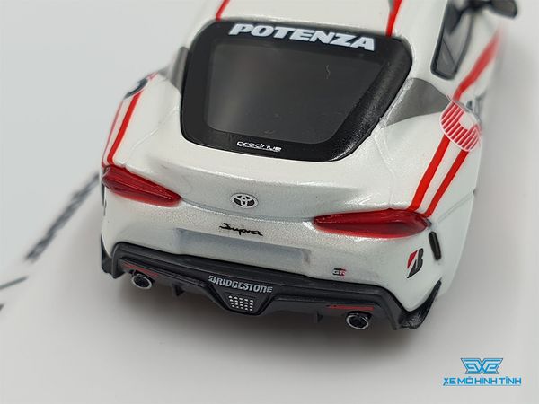 Xe Mô Hình Toyota GR Supra CUSCO 1:64 Tarmac Works/Kyosho (Trắng)