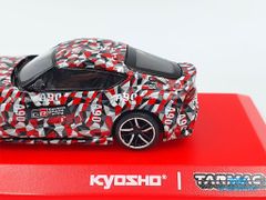 Xe Mô Hình Toyota GR Supra Test Car 1:64 Tarmac Works/Kyosho ( Caro Đỏ Xám )