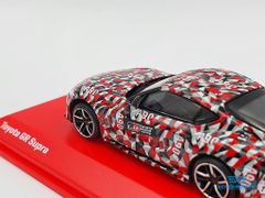 Xe Mô Hình Toyota GR Supra Test Car 1:64 Tarmac Works/Kyosho ( Caro Đỏ Xám )