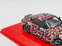 Xe Mô Hình Toyota GR Supra Test Car 1:64 Tarmac Works/Kyosho ( Caro Đỏ Xám )