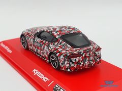 Xe Mô Hình Toyota GR Supra Test Car 1:64 Tarmac Works/Kyosho ( Caro Đỏ Xám )