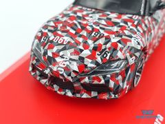 Xe Mô Hình Toyota GR Supra Test Car 1:64 Tarmac Works/Kyosho ( Caro Đỏ Xám )