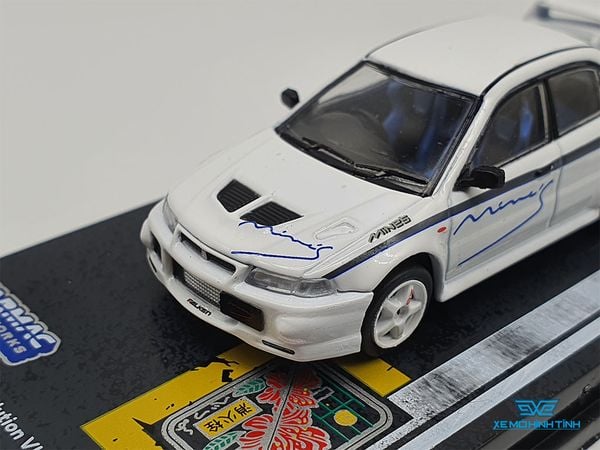 Xe Mô Hình Mitsubishi Lancer Evolution VI Tuned By Mine's 1:64 Tarmac Works ( Trắng )