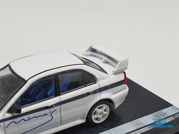 Xe Mô Hình Mitsubishi Lancer Evolution VI Tuned By Mine's 1:64 Tarmac Works ( Trắng )