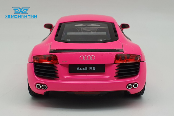 XE MÔ HÌNH AUDI R8 1:24 WELLY (HỒNG)