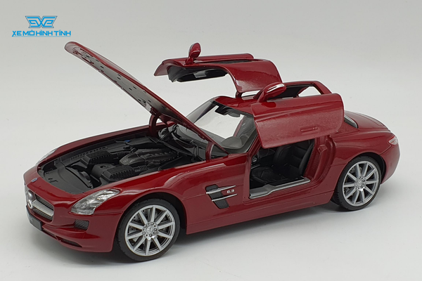 XE MÔ HÌNH MERCEDES-BENZ SLS 1:24 WELLY-FX (ĐỎ)