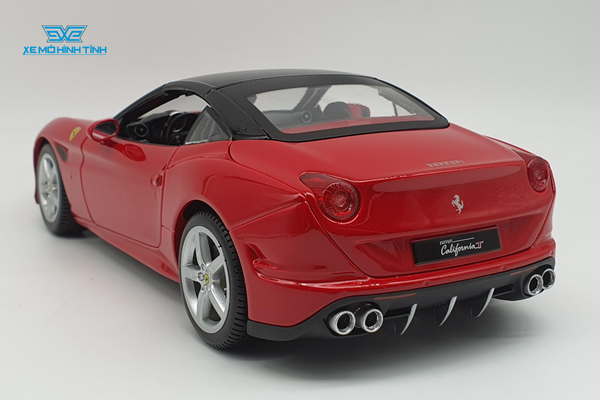 XE MÔ HÌNH FERRARI CALIFORNIA T 1:18 CLOSE TOP BBURAGO (ĐỎ)