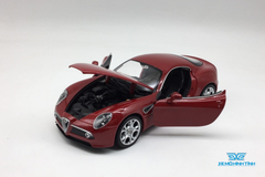 XE MÔ HÌNH ALFA ROMEO 8C COMPETIZIONE 1:24 WELLY (ĐỎ)