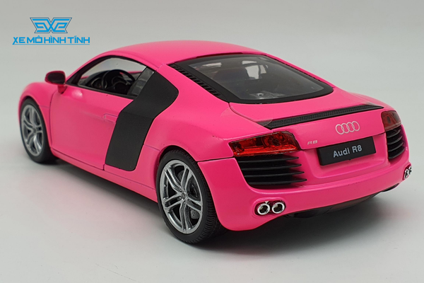 XE MÔ HÌNH AUDI R8 1:24 WELLY (HỒNG)