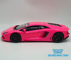 XE MÔ HÌNH LAMBORGHINI AVENTADOR LP700 1:18 WELLY-FX (HỒNG)