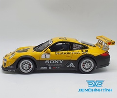 XE MÔ HÌNH PORSCHE 911 GT3 CUP 1:18 WELLY ( VÀNG )