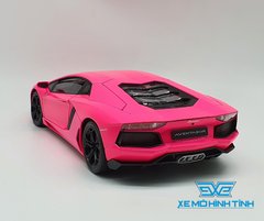 XE MÔ HÌNH LAMBORGHINI AVENTADOR LP700 1:18 WELLY-FX (HỒNG)