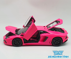 XE MÔ HÌNH LAMBORGHINI AVENTADOR LP700 1:18 WELLY-FX (HỒNG)