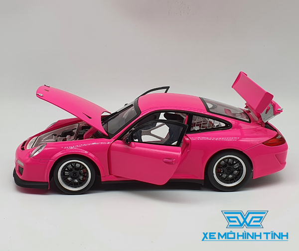 XE MÔ HÌNH PORSCHE 911 GT3 CUP 1:18 WELLY ( HỒNG )