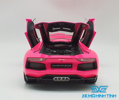 XE MÔ HÌNH LAMBORGHINI AVENTADOR LP700 1:18 WELLY-FX (HỒNG)