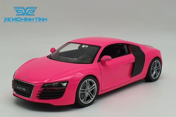 XE MÔ HÌNH AUDI R8 1:24 WELLY (HỒNG)