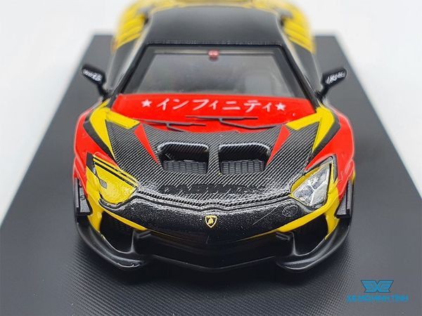 Xe Mô Hình Lamborghini Aventador Infinite LP700-4 1:64 Time Micro (Vàng Đen)