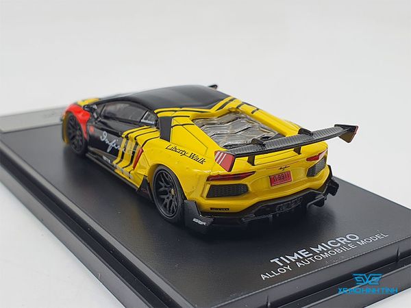 Xe Mô Hình Lamborghini Aventador Infinite LP700-4 1:64 Time Micro (Vàng Đen)