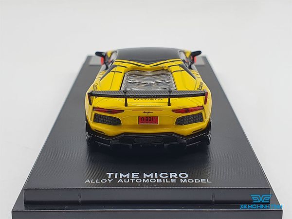 Xe Mô Hình Lamborghini Aventador Infinite LP700-4 1:64 Time Micro (Vàng Đen)