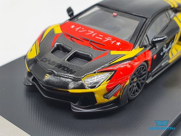 Xe Mô Hình Lamborghini Aventador Infinite LP700-4 1:64 Time Micro (Vàng Đen)