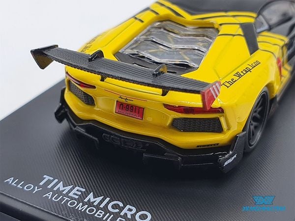 Xe Mô Hình Lamborghini Aventador Infinite LP700-4 1:64 Time Micro (Vàng Đen)