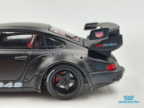 Xe Mô Hình Porsche Rauh-Welt Stella Artois 1:64 Time Micro x Moxtoys ( Đen )