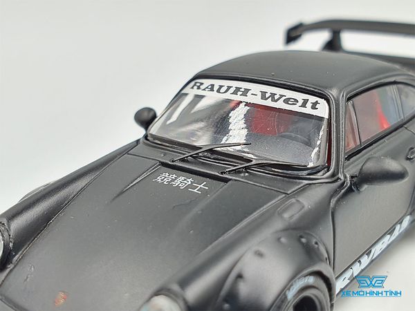 Xe Mô Hình Porsche Rauh-Welt Stella Artois 1:64 Time Micro x Moxtoys ( Đen )