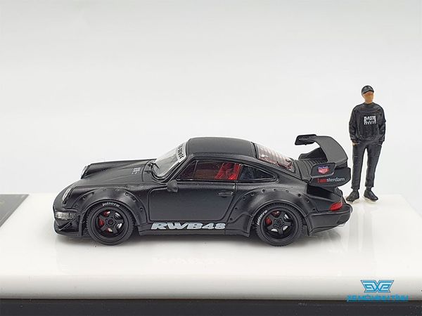 Xe Mô Hình Porsche Rauh-Welt Stella Artois 1:64 Time Micro x Moxtoys ( Đen )