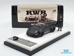 Xe Mô Hình Porsche Rauh-Welt Stella Artois 1:64 Time Micro x Moxtoys ( Đen )