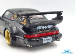 Xe Mô Hình Porsche Rauh-Welt RWB48 1:64 Time Micro x Moxtoys ( Đen Mâm Vàng)