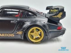 Xe Mô Hình Porsche Rauh-Welt RWB48 1:64 Time Micro x Moxtoys ( Đen Mâm Vàng)