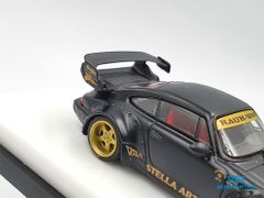 Xe Mô Hình Porsche Rauh-Welt RWB48 1:64 Time Micro x Moxtoys ( Đen Mâm Vàng)