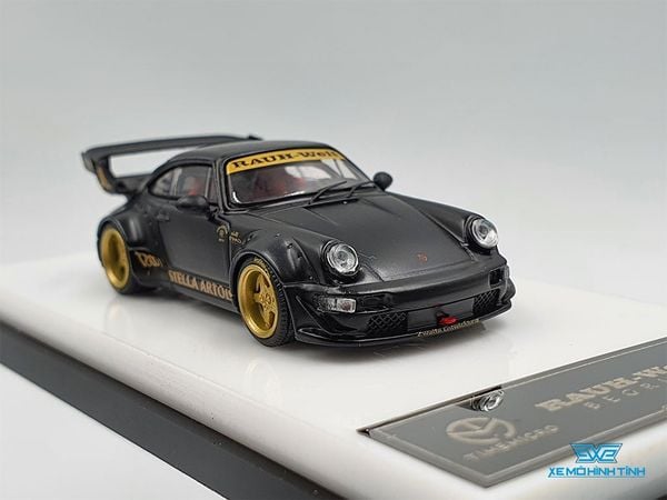 Xe Mô Hình Porsche Rauh-Welt RWB48 1:64 Time Micro x Moxtoys ( Đen Mâm Vàng)