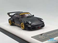 Xe Mô Hình Porsche Rauh-Welt RWB48 1:64 Time Micro x Moxtoys ( Đen Mâm Vàng)