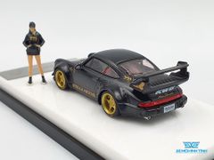 Xe Mô Hình Porsche Rauh-Welt RWB48 1:64 Time Micro x Moxtoys ( Đen Mâm Vàng)