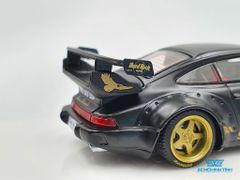 Xe Mô Hình Porsche Rauh-Welt RWB48 1:64 Time Micro x Moxtoys ( Đen Mâm Vàng)