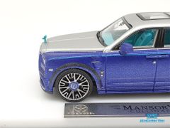 Xe Mô Hình Rolls Royce Culinan Mansory Có Kèm Figure 1:64 Time Model ( Xanh Mui Bạc )