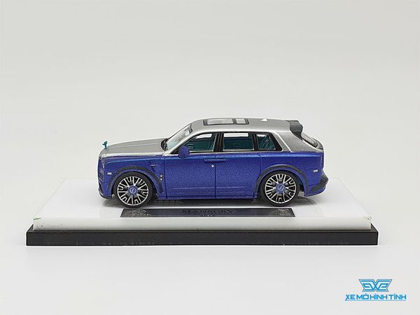 Xe Mô Hình Rolls Royce Culinan Mansory Có Kèm Figure 1:64 Time Model ( Xanh Mui Bạc )