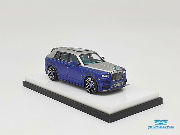 Xe Mô Hình Rolls Royce Culinan Mansory Có Kèm Figure 1:64 Time Model ( Xanh Mui Bạc )