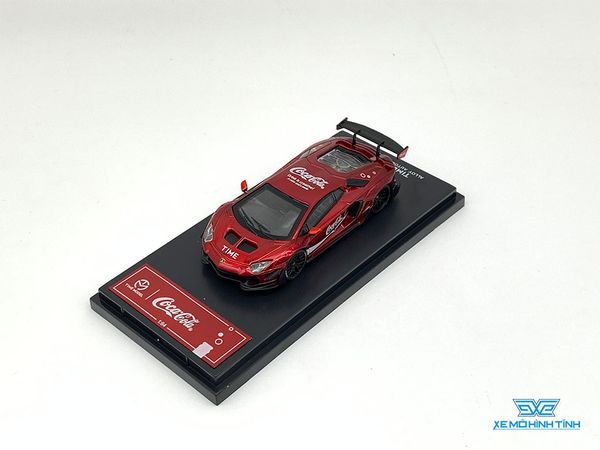 Xe Mô Hình Lamborghini Aventador Coca-Cola 1:64 Time Model ( Đỏ )