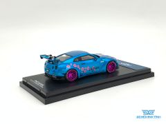 Xe Mô Hình Nissan Skyline GT-R R35 Nhật Núi Phú Sĩ Sakura 1:64 Time Model ( Xanh - Có Cản Gió)