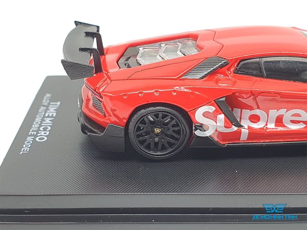 Xe Mô Hình Lamborghini Aventador Lp700-4 1:64 Time Micro ( Supreme Đỏ )