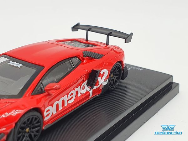 Xe Mô Hình Lamborghini Aventador Lp700-4 1:64 Time Micro ( Supreme Đỏ )