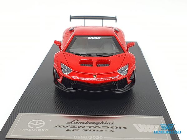 Xe Mô Hình Lamborghini Aventador Lp700-4 1:64 Time Micro ( Supreme Đỏ )