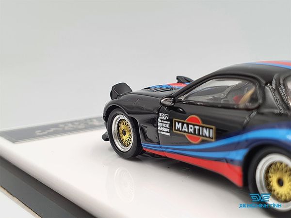 Xe Mô Hình Mazda RX-7 1:64 Time Micro ( Martini Đen )