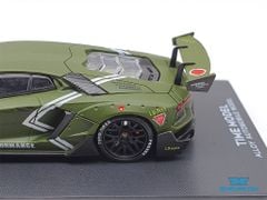 Xe Mô Hình Lamborghini Aventador Lp700-4 1:64 Time Model + Addict ( Xanh Rêu Nhám Chấm Tròn Đỏ )
